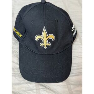 NFL New Orleans Saints Hat Cap Crucial Catch Ochsner Health Black Athleisure‎